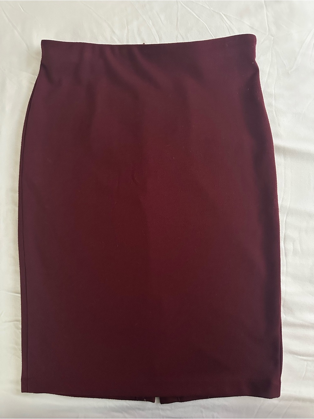 Philosophy High-Waist Pencil Skirt in Wine